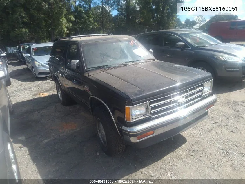 1984 Chevrolet Blazer S10 VIN: 1G8CT18BXE8160051 Lot: 40491038