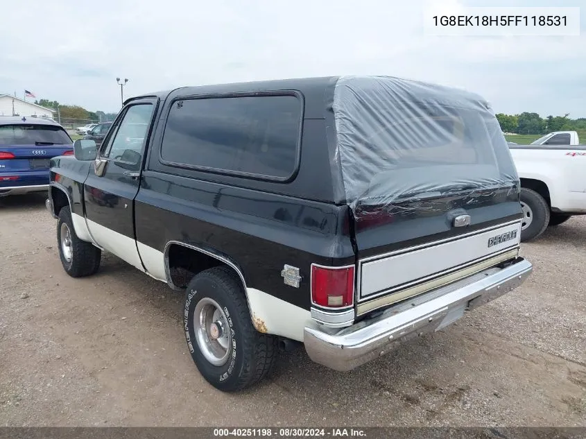 1G8EK18H5FF118531 1985 Chevrolet Blazer K10