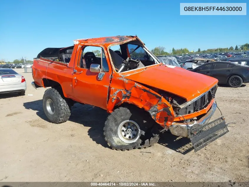 1985 Chevrolet Blazer K10 VIN: G8EK8H5FF44630000 Lot: 40464314