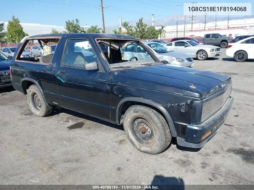 1985 Chevrolet Blazer S10 VIN: 1G8CS18E1F8194068 Lot: 40766193