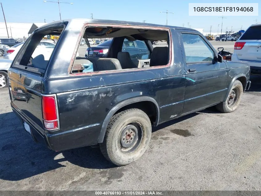 1985 Chevrolet Blazer S10 VIN: 1G8CS18E1F8194068 Lot: 40766193