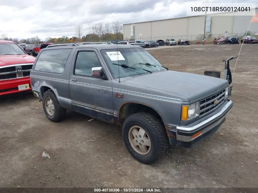 1986 Chevrolet Blazer S10 VIN: 1G8CT18R5G0124041 Lot: 40730306