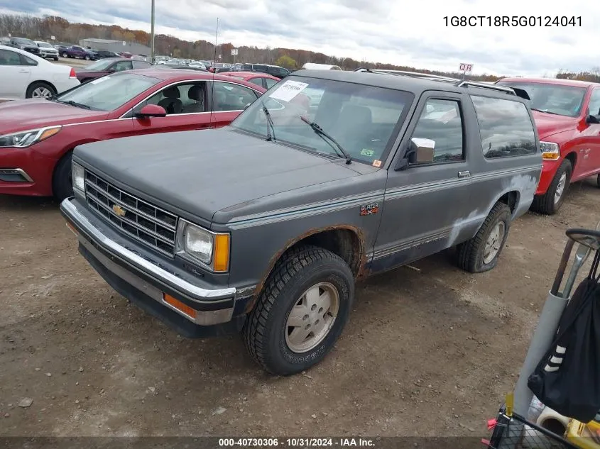 1986 Chevrolet Blazer S10 VIN: 1G8CT18R5G0124041 Lot: 40730306