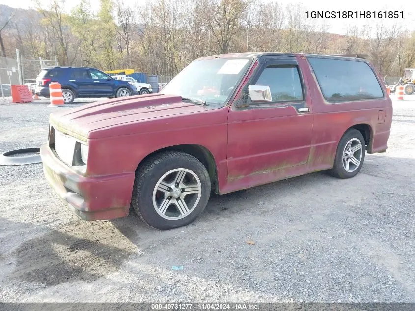 1987 Chevrolet Blazer S10 VIN: 1GNCS18R1H8161851 Lot: 40731277