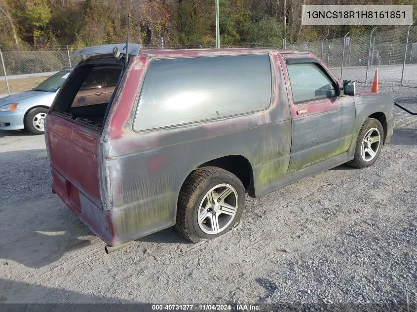 1987 Chevrolet Blazer S10 VIN: 1GNCS18R1H8161851 Lot: 40731277