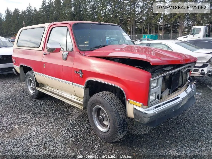 1988 Chevrolet Blazer V10 VIN: 1GNEV18K4JF122062 Lot: 40666430