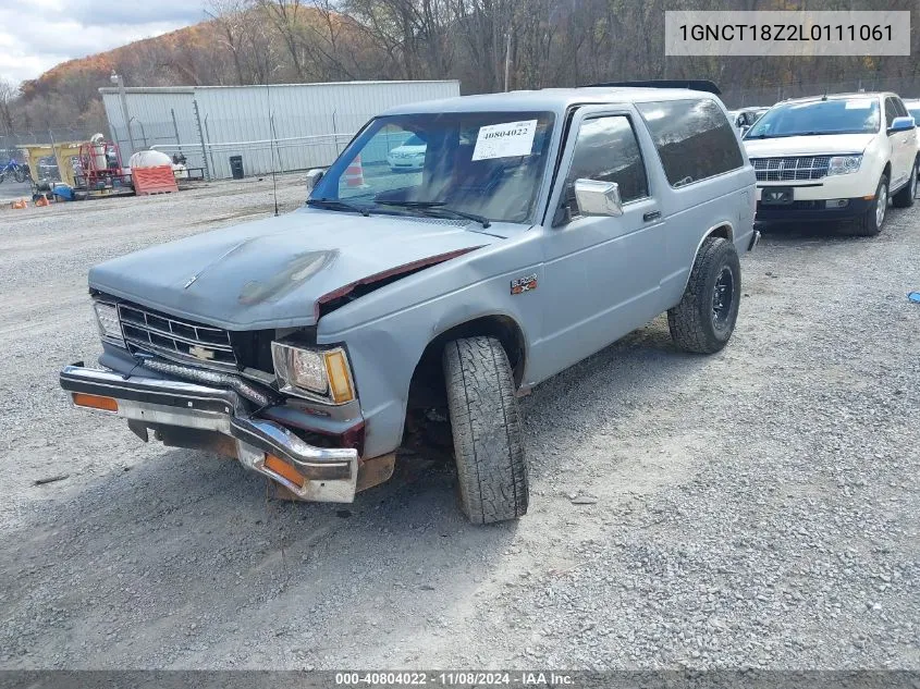 1990 Chevrolet Blazer S10 VIN: 1GNCT18Z2L0111061 Lot: 40804022