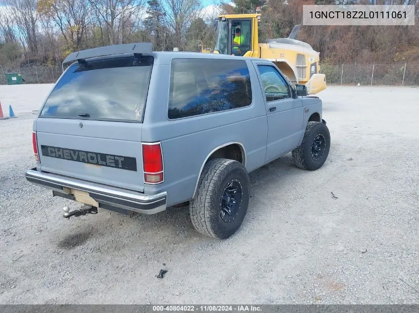 1990 Chevrolet Blazer S10 VIN: 1GNCT18Z2L0111061 Lot: 40804022