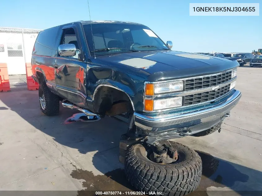 1992 Chevrolet Blazer K1500 VIN: 1GNEK18K5NJ304655 Lot: 40750774