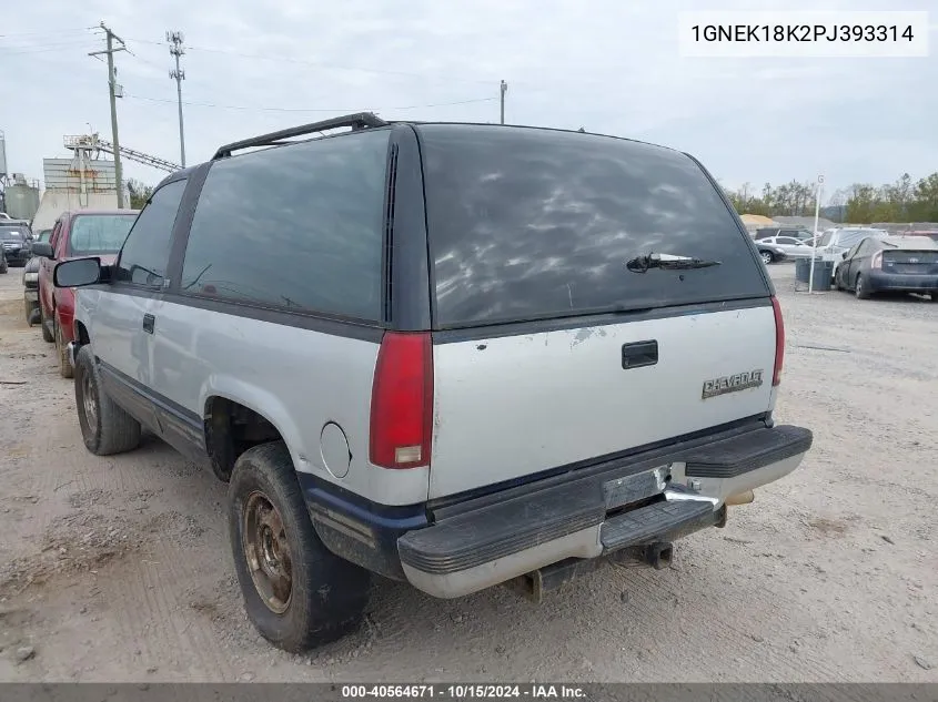 1993 Chevrolet Blazer K1500 VIN: 1GNEK18K2PJ393314 Lot: 40564671