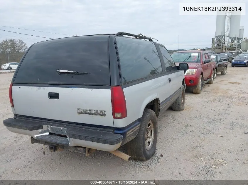 1993 Chevrolet Blazer K1500 VIN: 1GNEK18K2PJ393314 Lot: 40564671