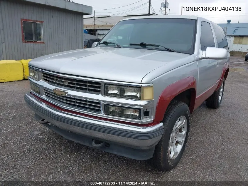 1993 Chevrolet Blazer K1500 VIN: 1GNEK18KXPJ404138 Lot: 40772733