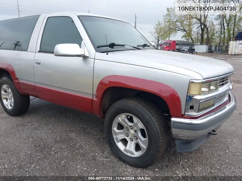 1993 Chevrolet Blazer K1500 VIN: 1GNEK18KXPJ404138 Lot: 40772733