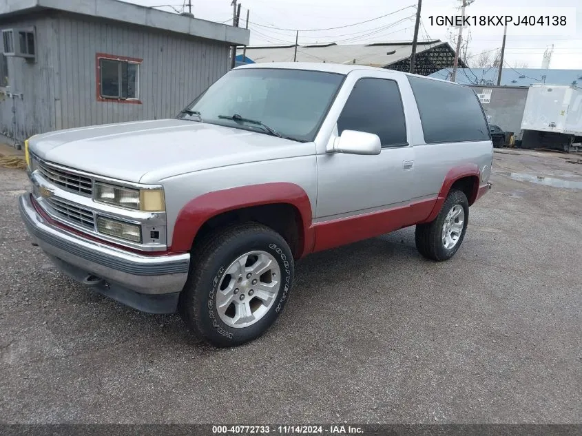 1993 Chevrolet Blazer K1500 VIN: 1GNEK18KXPJ404138 Lot: 40772733