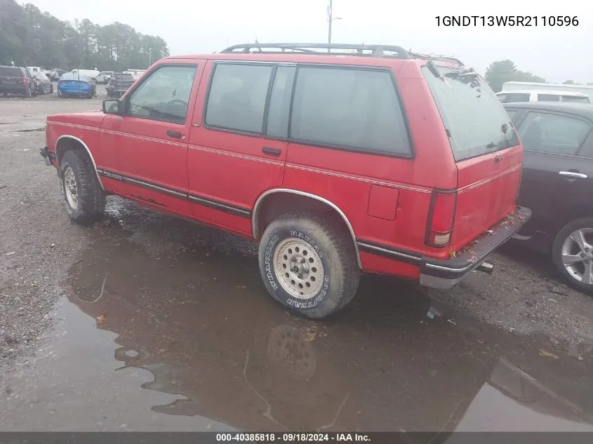 1994 Chevrolet Blazer S10 VIN: 1GNDT13W5R2110596 Lot: 40385818