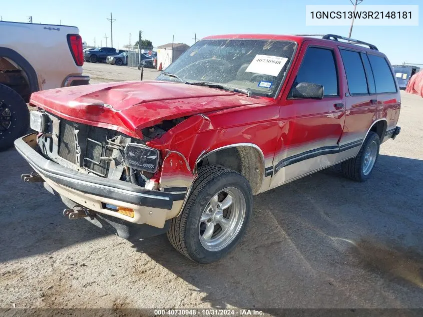 1994 Chevrolet Blazer S10 VIN: 1GNCS13W3R2148181 Lot: 40730948