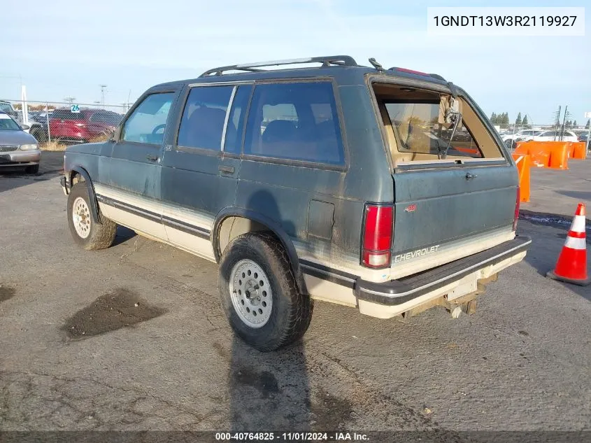 1994 Chevrolet Blazer S10 VIN: 1GNDT13W3R2119927 Lot: 40764825