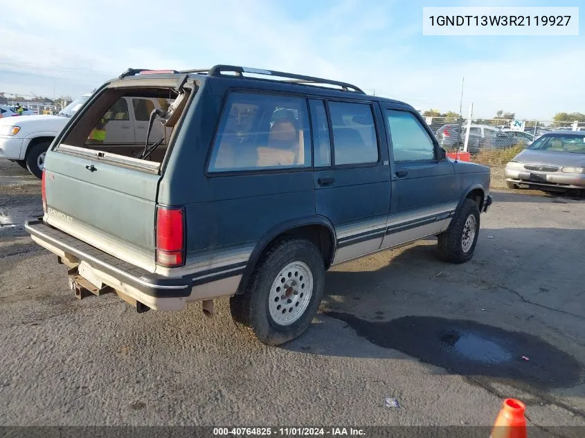 1994 Chevrolet Blazer S10 VIN: 1GNDT13W3R2119927 Lot: 40764825