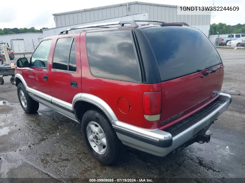 1995 Chevrolet Blazer VIN: 1GNDT13W3S2244609 Lot: 39909085