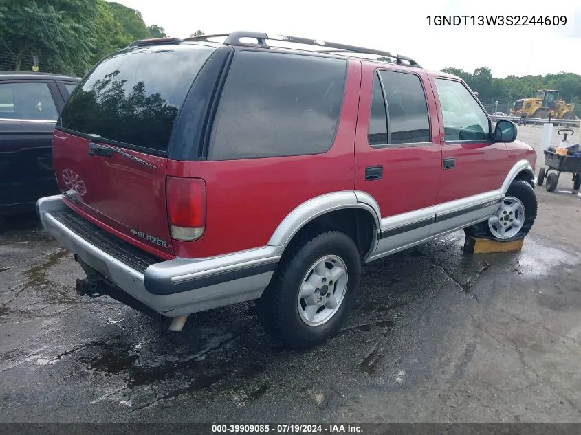 1995 Chevrolet Blazer VIN: 1GNDT13W3S2244609 Lot: 39909085