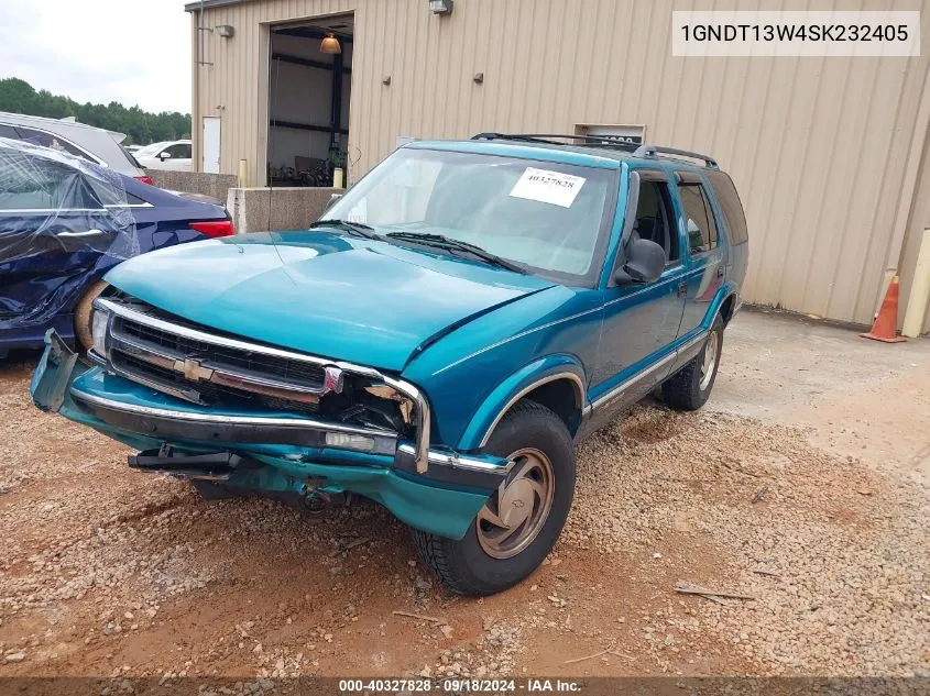 1995 Chevrolet Blazer VIN: 1GNDT13W4SK232405 Lot: 40327828