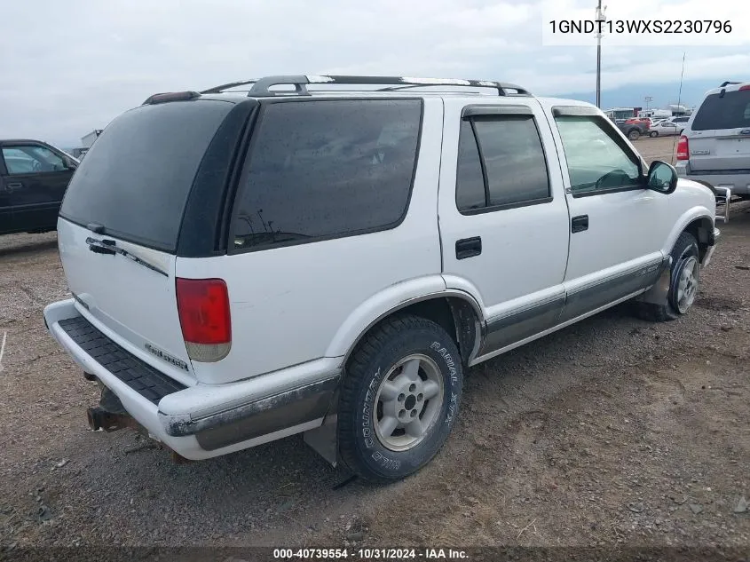 1995 Chevrolet Blazer VIN: 1GNDT13WXS2230796 Lot: 40739554