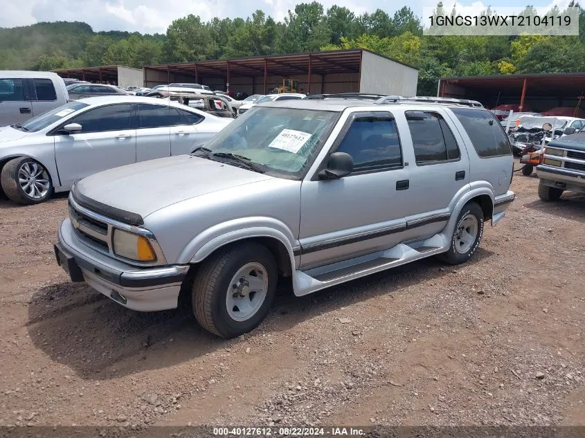 1996 Chevrolet Blazer VIN: 1GNCS13WXT2104119 Lot: 40127612