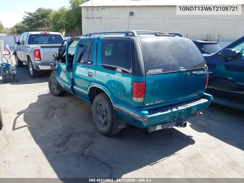 1996 Chevrolet Blazer VIN: 1GNDT13W6T2108721 Lot: 40311543