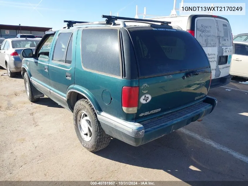 1996 Chevrolet Blazer VIN: 1GNDT13WXT2170249 Lot: 40751957