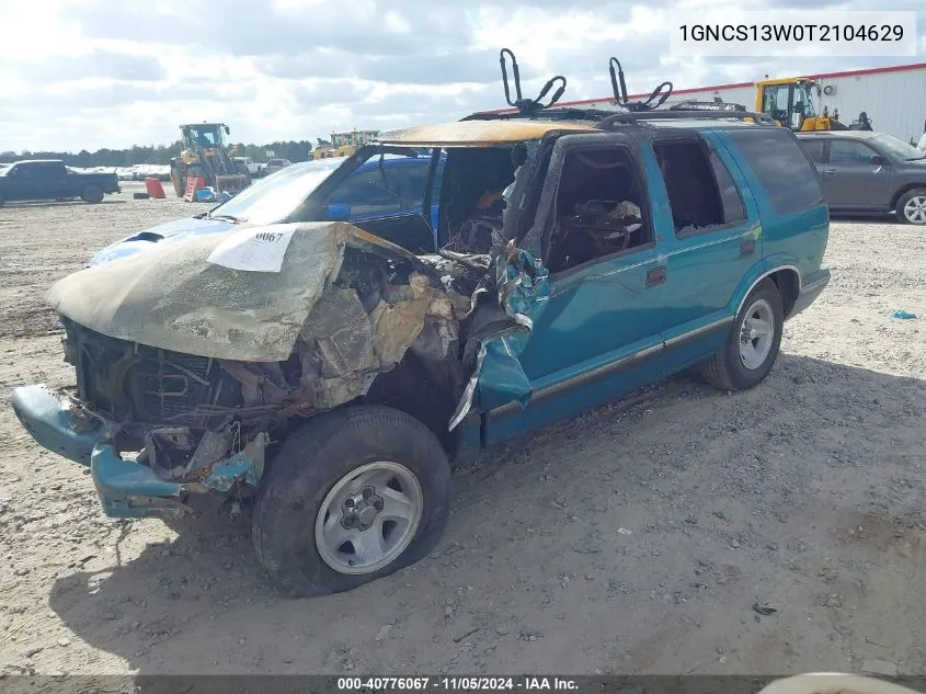 1996 Chevrolet Blazer VIN: 1GNCS13W0T2104629 Lot: 40776067