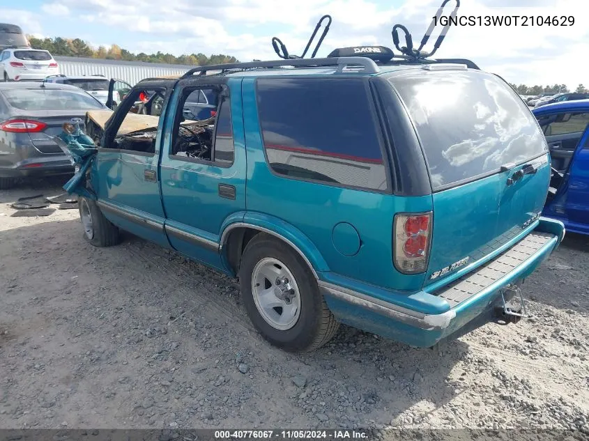 1996 Chevrolet Blazer VIN: 1GNCS13W0T2104629 Lot: 40776067