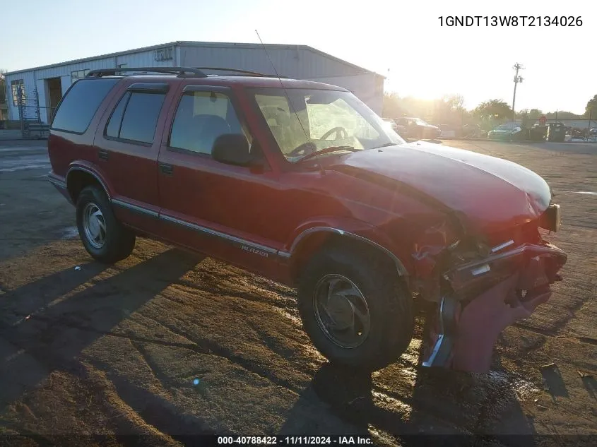 1996 Chevrolet Blazer VIN: 1GNDT13W8T2134026 Lot: 40788422