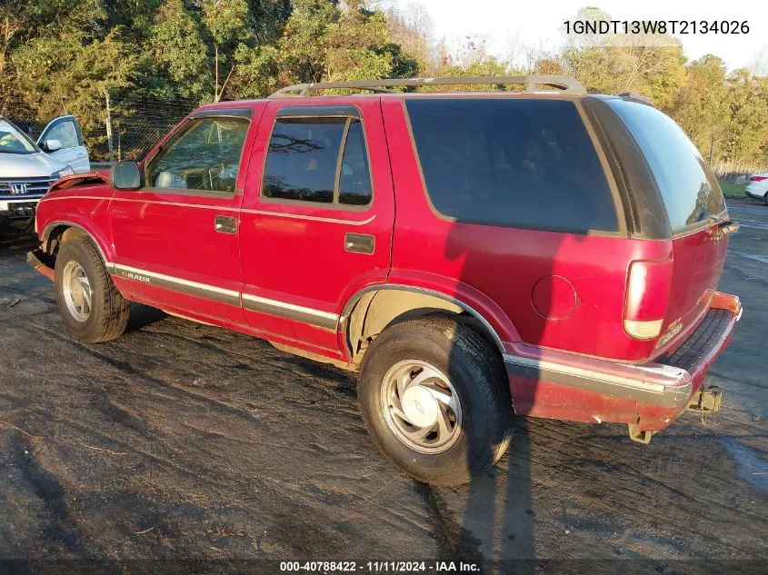 1996 Chevrolet Blazer VIN: 1GNDT13W8T2134026 Lot: 40788422