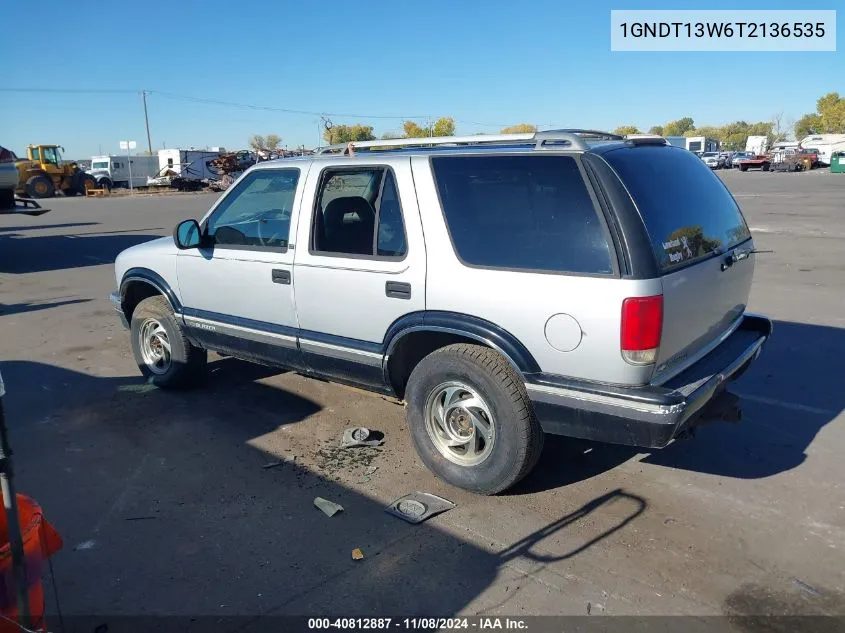 1996 Chevrolet Blazer VIN: 1GNDT13W6T2136535 Lot: 40812887