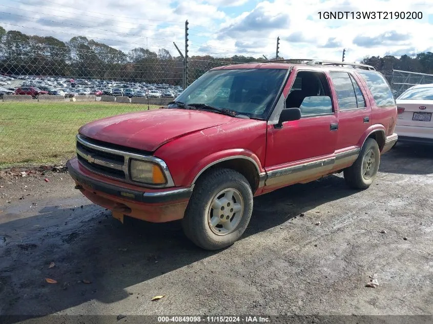 1996 Chevrolet Blazer VIN: 1GNDT13W3T2190200 Lot: 40849098