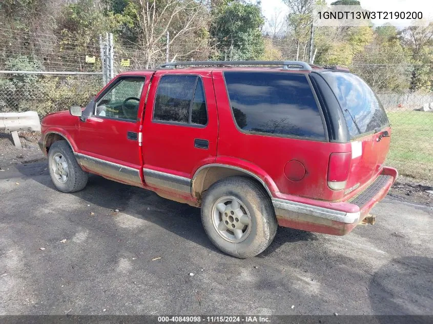 1996 Chevrolet Blazer VIN: 1GNDT13W3T2190200 Lot: 40849098