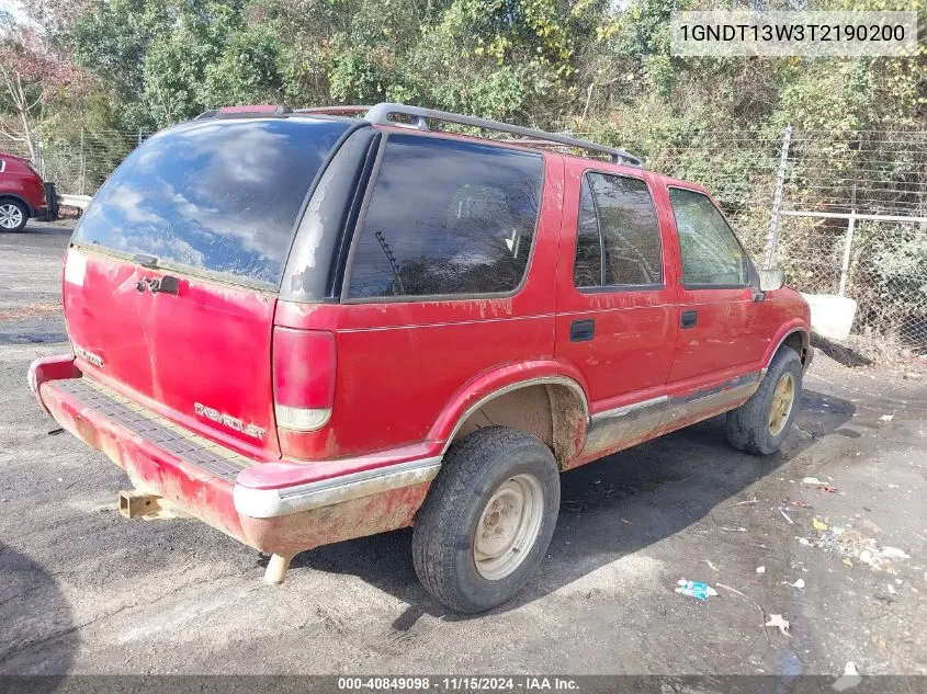 1996 Chevrolet Blazer VIN: 1GNDT13W3T2190200 Lot: 40849098