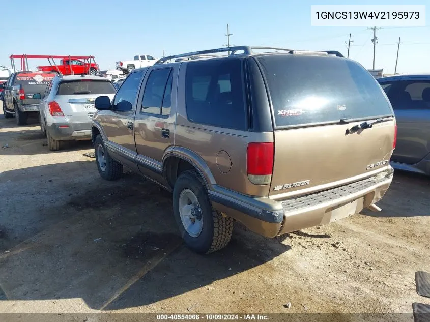 1997 Chevrolet Blazer Ls VIN: 1GNCS13W4V2195973 Lot: 40554066