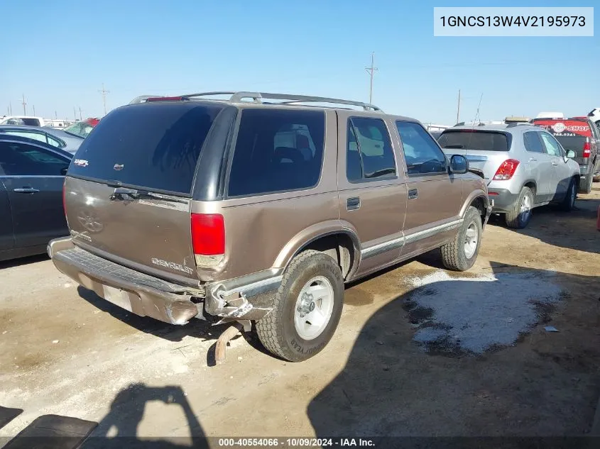 1997 Chevrolet Blazer Ls VIN: 1GNCS13W4V2195973 Lot: 40554066