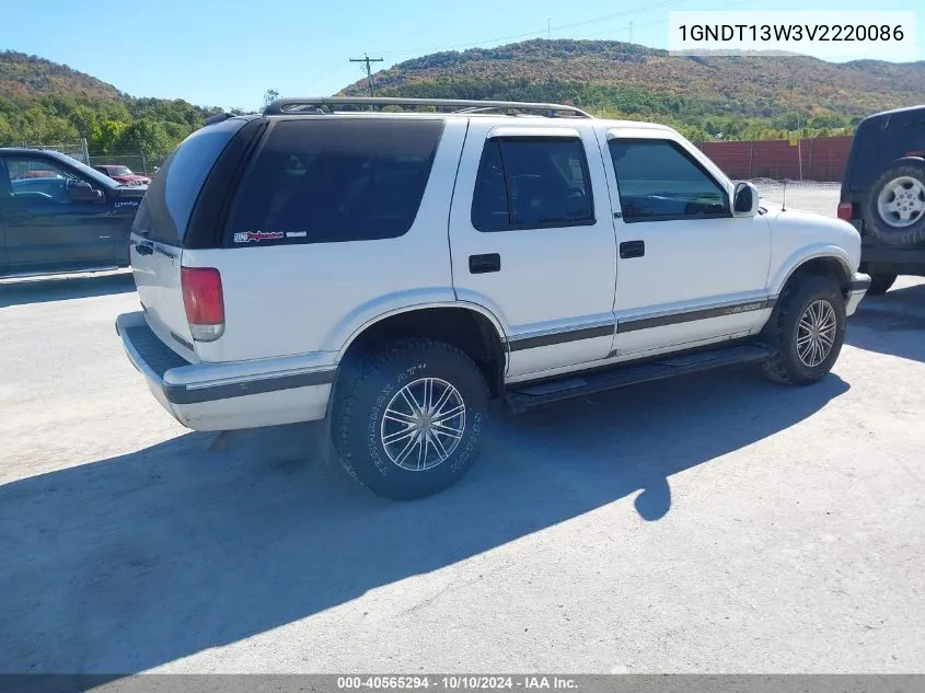 1997 Chevrolet Blazer Ls VIN: 1GNDT13W3V2220086 Lot: 40565294