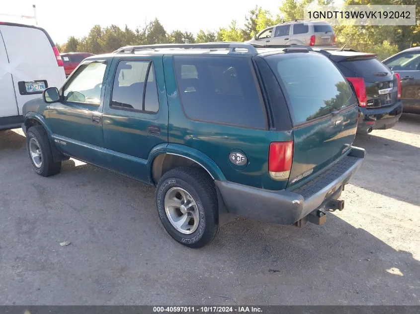 1997 Chevrolet Blazer VIN: 1GNDT13W6VK192042 Lot: 40597011