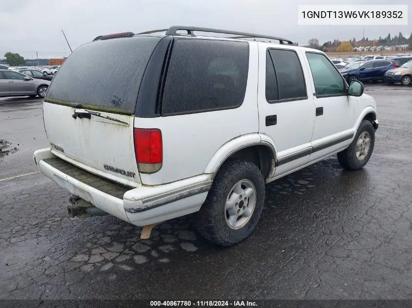 1997 Chevrolet Blazer Ls VIN: 1GNDT13W6VK189352 Lot: 40867780