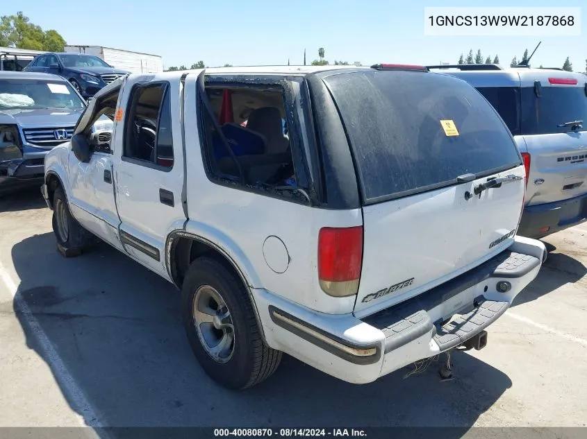 1998 Chevrolet Blazer Ls VIN: 1GNCS13W9W2187868 Lot: 40080870