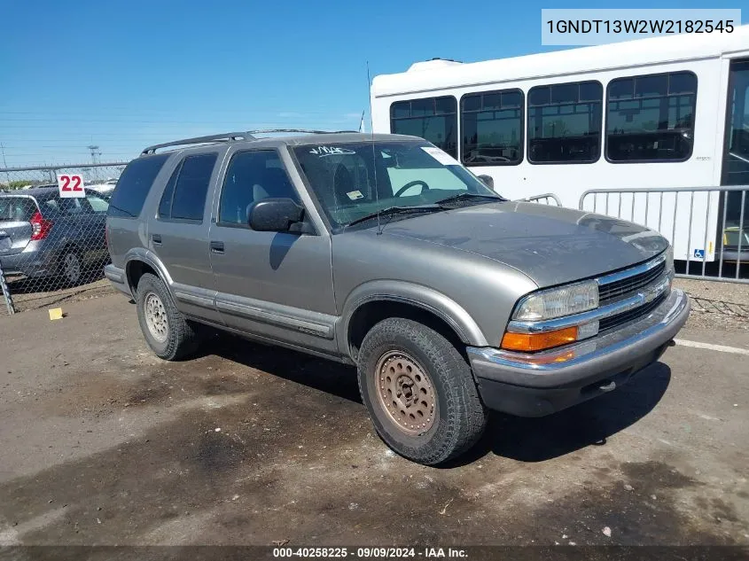 1998 Chevrolet Blazer Ls VIN: 1GNDT13W2W2182545 Lot: 40258225