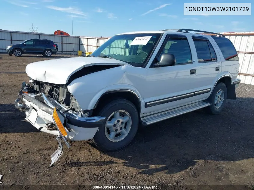 1998 Chevrolet Blazer Ls Cmi VIN: 1GNDT13W3W2101729 Lot: 40814146