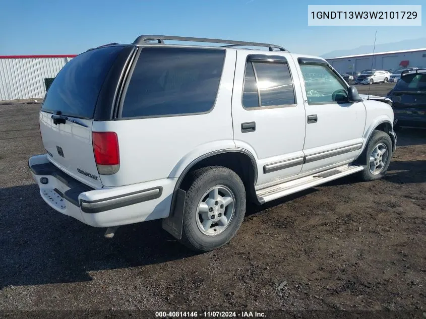 1998 Chevrolet Blazer Ls Cmi VIN: 1GNDT13W3W2101729 Lot: 40814146