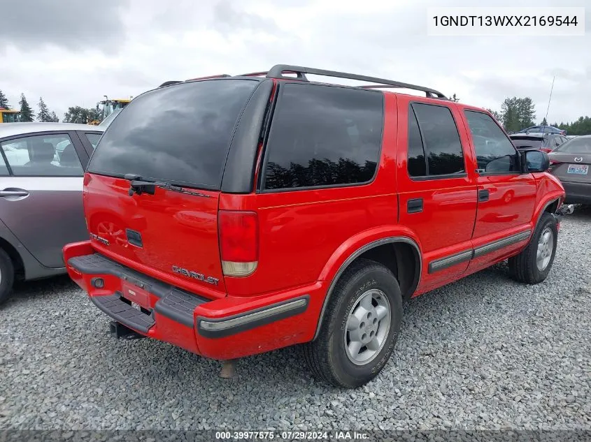 1999 Chevrolet Blazer Ls VIN: 1GNDT13WXX2169544 Lot: 39977575