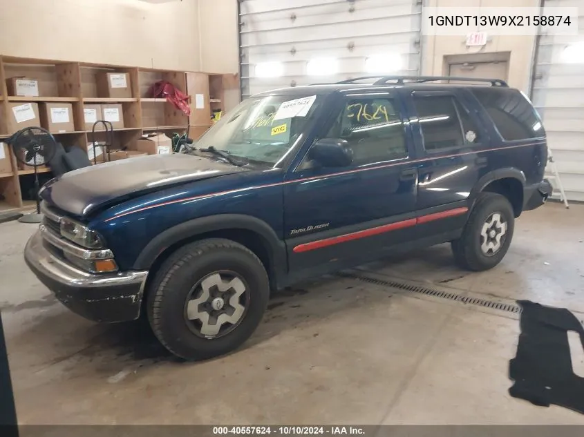 1999 Chevrolet Blazer Trailblazer VIN: 1GNDT13W9X2158874 Lot: 40557624