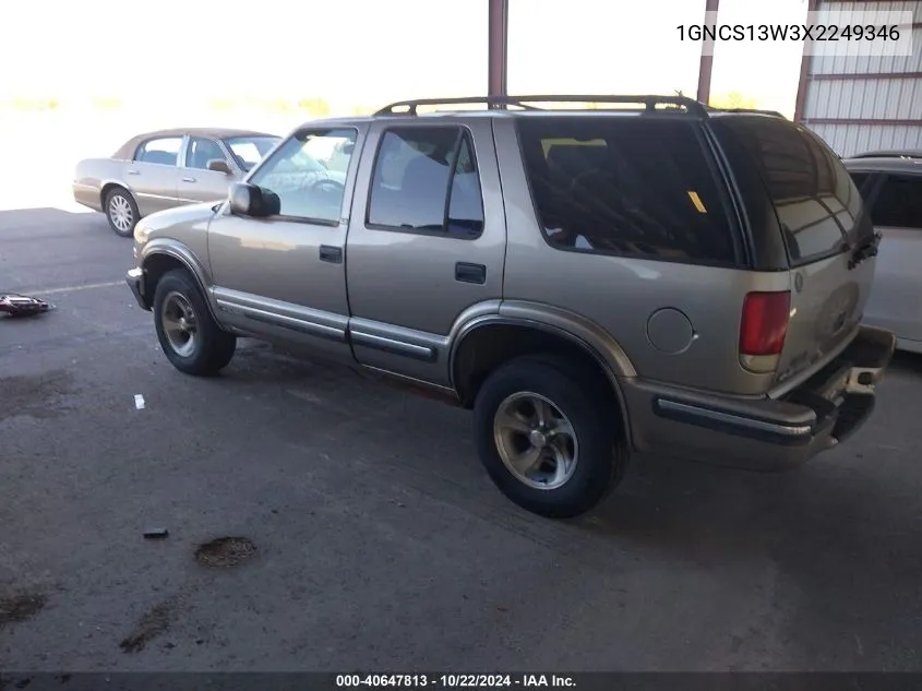 1999 Chevrolet Blazer Ls VIN: 1GNCS13W3X2249346 Lot: 40647813