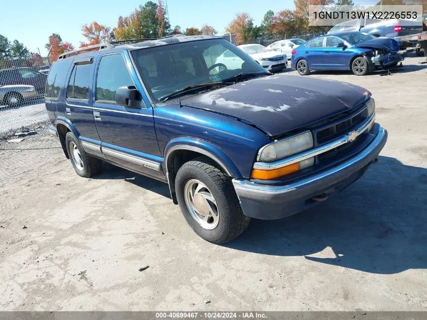 1999 Chevrolet Blazer Lt VIN: 1GNDT13W1X2226553 Lot: 40699467